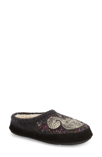 Acorn 'forest' Wool Mule Slipper In Grey Squirrel