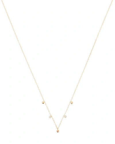 Zoë Chicco Scattered Diamond Chain Necklace In Gold
