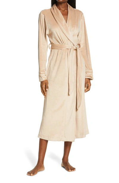 beige midi bodycon dress SKIMS Soft Lounge Long Sleeve Dress