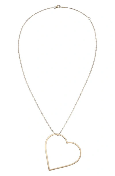 Lana Jewelry Large Heart Pendant Necklace In Yellow Gold