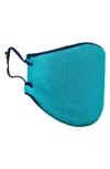 St John Artisinal Tweed Adult Face Mask In Blue/ Green