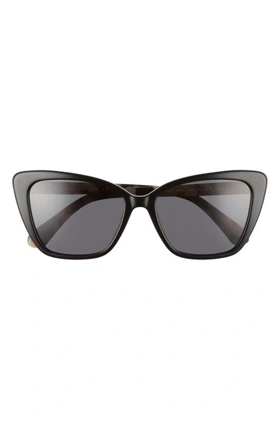 Kate Spade Lucca 55mm Cat Eye Sunglasses In Black/ Grey