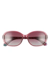 Kate Spade Izabella 55mm Gradient Oval Sunglasses In Red