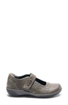 Halsa Footwear Aloe Mary Jane In Dark Grey Leather