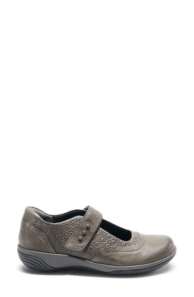 Halsa Footwear Aloe Mary Jane In Dark Grey Leather