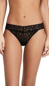 Hanky Panky Eros Low Rise Heart Lace Thong In Black