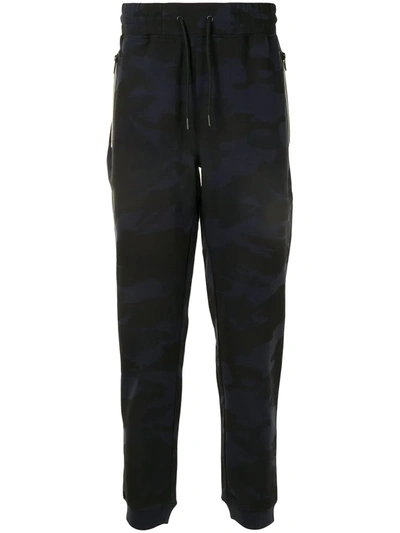 Kent & Curwen Camouflage-print Track Trousers In Blue