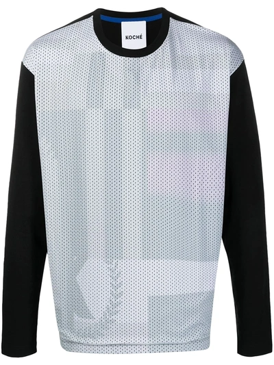 Koché Colour-block Sweatshirt In Black