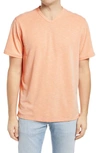 Tommy Bahama Tropicool Paradise V-neck T-shirt In Peach Parrot