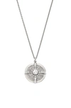 Sethi Couture Nora Diamond Medallion Pendant Necklace In White Gold