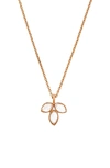 Sethi Couture Lilah Diamond Pendant Necklace In Rose Gold