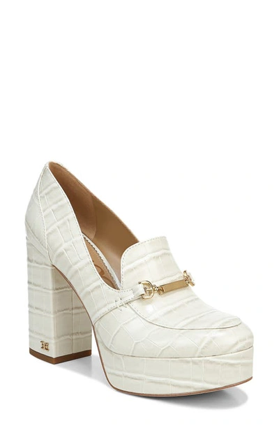Sam Edelman Aurelie Platform Loafer In Ivory Leather
