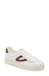 Tretorn Hayden Low Top Sneaker In White/ Dark Red/ Navy