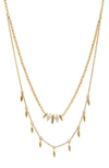 Nadri Nix Layered Shard Shaky Necklace In Gold