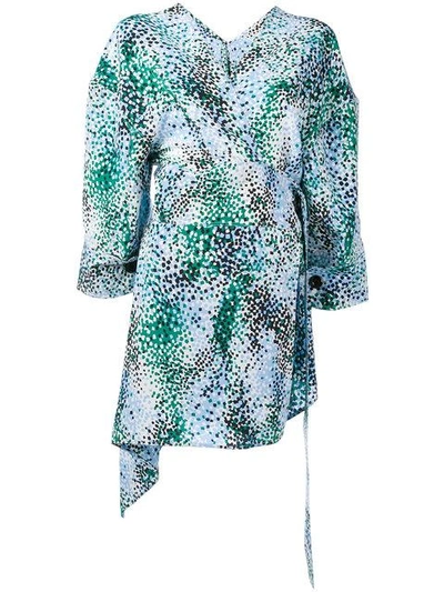 Marni Haze Print Kimono Wrap Blouse