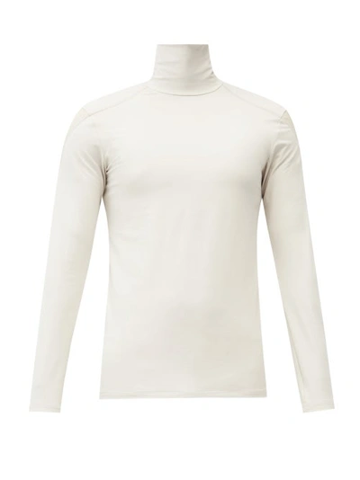 Moncler Genius Panelled Techical-jersey Top In Cream