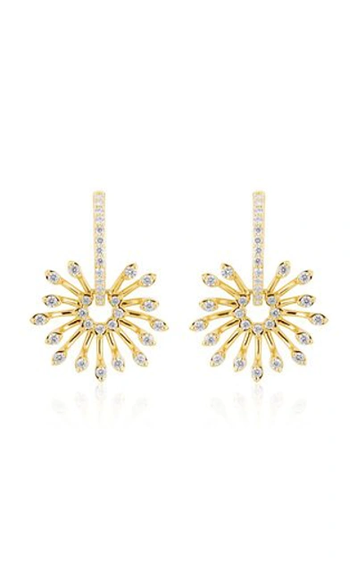 Hueb Luminus 18k Yellow Gold Stemmed Diamond Drop Earrings