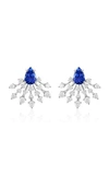 Hueb 18k White Gold Luminus Tanzanite & Diamond Statement Earrings