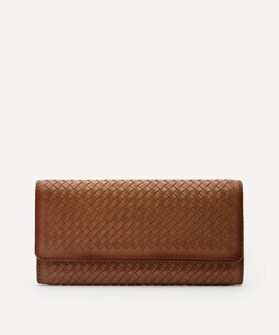 Dragon Diffusion Interlaced Woven Leather Flap Wallet In British Tan