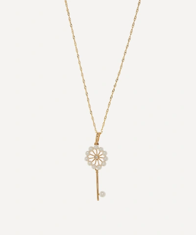Anissa Kermiche Gold Secret Garden Pearl And Diamond Pendant Necklace