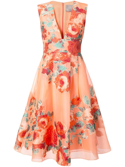 Lela Rose Floral Cocktail Dress | ModeSens
