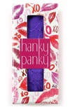 Hanky Panky Occasions Original Rise Thong In Xoxo Vibrant Violet
