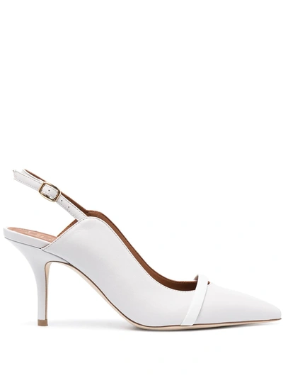 Malone Souliers Slingback Strap Pumps In Light Grey