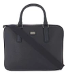 Ted Baker Caracal Leather Briefcase In Navy