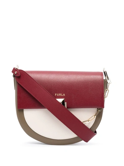 Furla Miss Mimi Mini Tricolor Crossbody Bag In Green