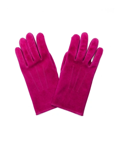 Hender Scheme Purple Suede Gloves