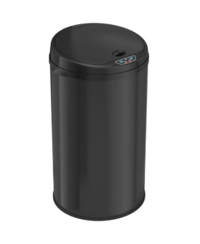 Halo 8 Gallon Round Sensor Trash Can With Deodorizer In Black