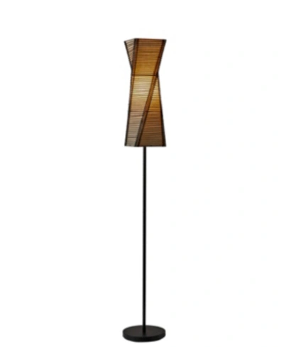 Adesso Stix Floor Lamp In Black Metal