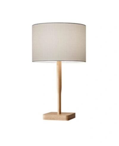 Adesso Ellis Table Lamp In Natural Rubber Wood