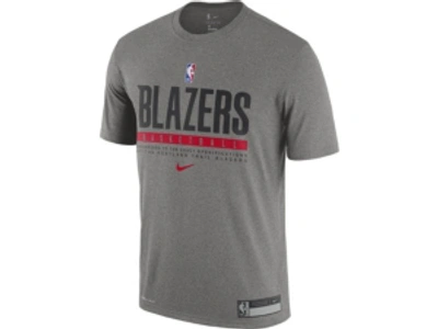 Nike Men's Portland Trail Blazers Practice T-shirt In Gray