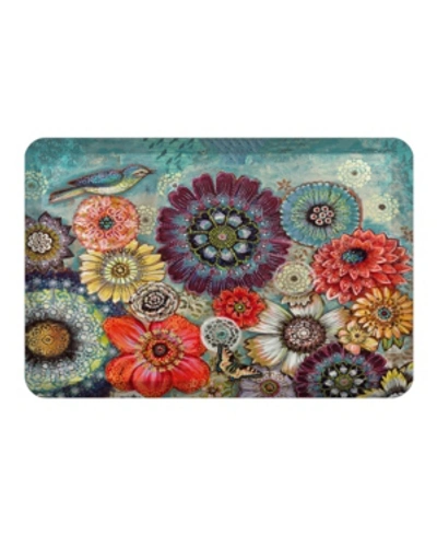 Laural Home Blue Bird Boho Kitchen Mat