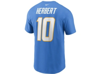 Nike Los Angeles Chargers Men's Pride Name And Number Wordmark 3.0 Player T-shirt Justin Herbert In Assorted