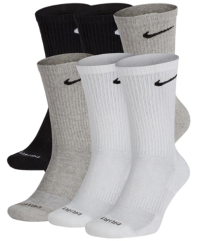 Nike Unisex Everyday Plus Cushioned Training Crew Socks (6 Pairs) In Multi-color