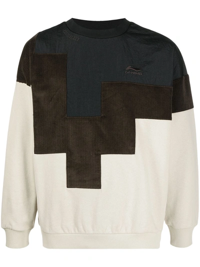 Li-ning Colour-block Sweatshirt In Neutrals