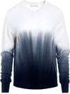 Alice And Olivia Gleeson Dip Dye Pullover Cashmere Sweater In Black/soft White Ombre