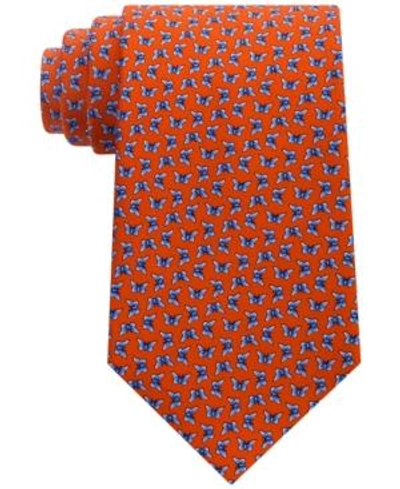 Tommy Hilfiger Men's Printed Butterfly Tie In Orange