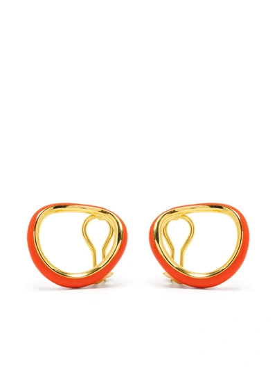 Charlotte Chesnais Medium Naho Large Earrings In Orange