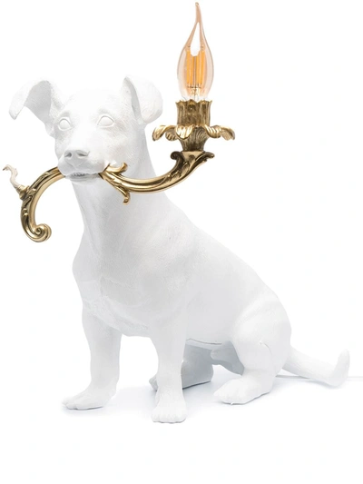 Seletti Dog Candelabra Lamp In White