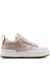 Nike Dunk Low Disrupt Leather And Mesh Sneakers In Platinum Violet,summit White,gum Medium Brown,platinum Violet