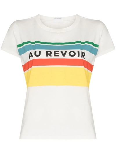 Mother Goodie Goodie Short-sleeve Boxy Cotton Tee In Au Revoir
