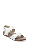 Mephisto 'agave' Sandal In White Silk/ Jaguar Leather