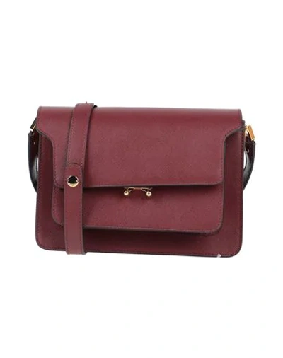 Marni Handbags In Maroon