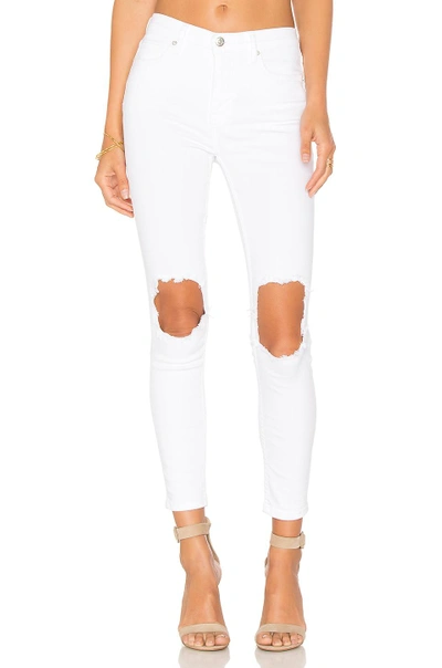 Free People Jean Busted Skinny In White