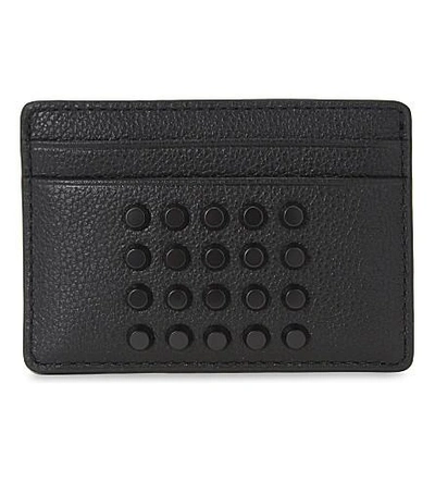 Michael Kors Bryant Leather Card Holder In Black