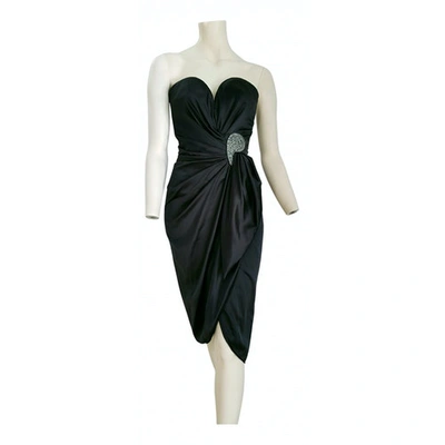 Pre-owned Valentino Silk Mini Dress In Anthracite