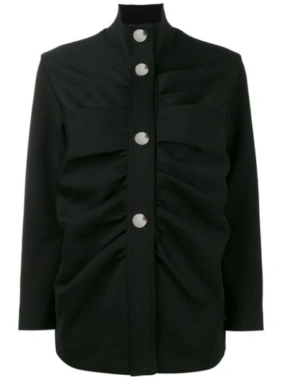 Marni Gathered-front Button Jacket, Black